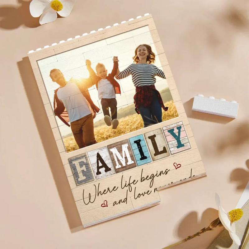 Custom Photo Family Gifts - Personalized Building Brick Blocks