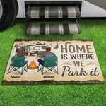 Custom Name RV Camping Gifts for Couples - Personalized Doormat