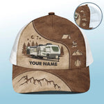 Custom Name RV Camping Gifts for Travelers - Personalized Mesh-Back Baseball Cap