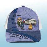 Custom Name Camping Gifts for Women - Personalized Mesh-back Baseball Cap