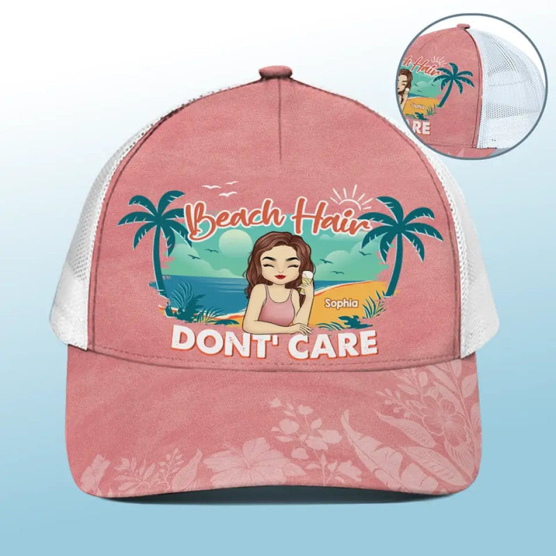 Every Day Should Be A Beach Day - Bestie Personalized Custom Mesh-back Baseball Cap, Baseball Trucker Cap - Summer Vacation Gift For Best Friends, BFF, Sisters