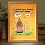 Custom Name Pet Memorial Gifts for Dog Lovers - Personalized Frame Light Box