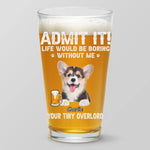 Custom Name Funny Dog Lover Gifts - Personalized Beer Glass