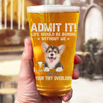 Custom Name Funny Dog Lover Gifts - Personalized Beer Glass