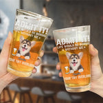 Custom Name Funny Dog Lover Gifts - Personalized Beer Glass