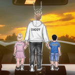 Custom Name Dad and Kids Family Gifts - Personalized Car Ornament