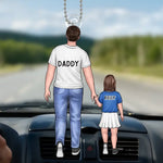 Custom Name Dad and Kids Family Gifts - Personalized Car Ornament