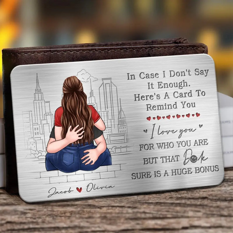 Custom Name Romantic Couple Gifts - Personalized Aluminum Wallet Card