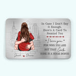 Custom Name Romantic Couple Gifts - Personalized Aluminum Wallet Card