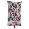 Custom Photo In Summer, The Song Sings Itself - Family Personalized Custom Beach Towel - Summer Vacation Gift, Birthday Pool Party Gift For Family Members, Pet Owners, Pet Lovers