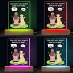Custom Name Pet Memorial Gifts for Dog Lovers - Personalized Acrylic LED Light