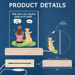 Custom Name Pet Memorial Gifts for Dog Lovers - Personalized Acrylic LED Light