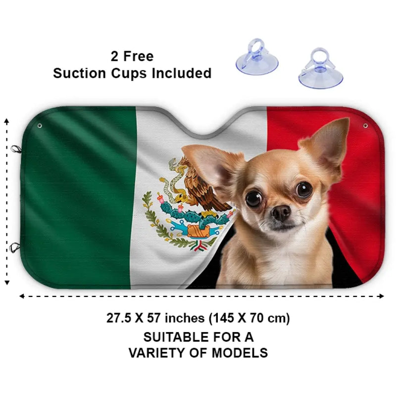Canadian Flag Golden Retriever Patriotic Car Decor - Auto Sunshade