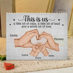 Custom Name Family Love Gifts for Parents - Personalized Building Brick Blocks