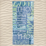 Custom Name Handwritten Typography Design - Personalized Beach Towel
