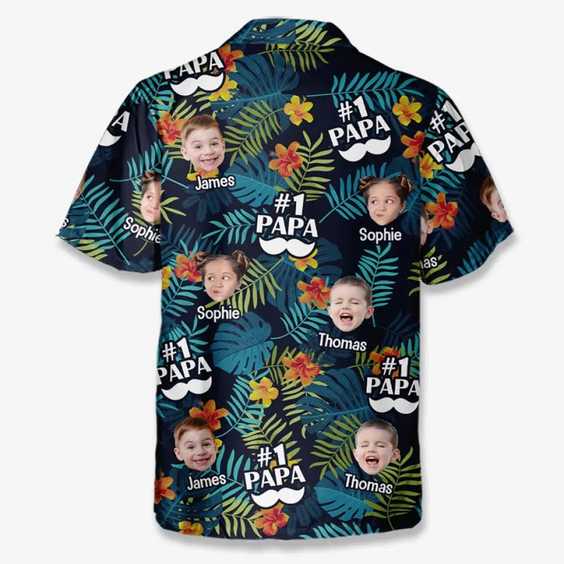 Custom Photo Gifts for Dad - Personalized Hawaiian Shirt