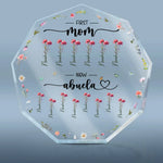 Custom Name First Mama Now Abuela Gift - Personalized Shaped Acrylic Plaque