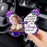 Custom Photo Grandma Memorial Gifts - Personalized Car Visor Clip