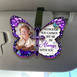 Custom Photo Grandma Memorial Gifts - Personalized Car Visor Clip