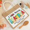 I Can Feel The Summer Breeze - Family Personalized Custom Tote Gift Bags, Jute Tote Bags, Beach Bags - Gift For Grandma