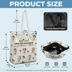 Custom Photo Retired Under New Management Gifts for Grandparents - Personalized Beach Bag