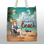Custom Name Retirement Beach Gifts - Personalized Beach Bag