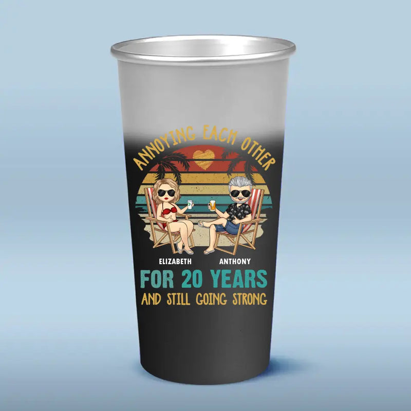 My Favorite Travel Companion - Couple Personalized Custom Aluminum Changing Color Cup - Gift For Husband Wife, Anniversary
