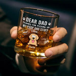 Custom Name Dog Dad Gifts - Personalized Whiskey Glass