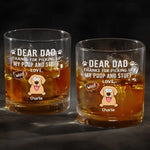 Custom Name Dog Dad Gifts - Personalized Whiskey Glass