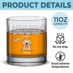 Custom Name Dog Dad Gifts - Personalized Whiskey Glass