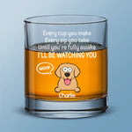 Custom Name Funny Dog Lover Gifts - Personalized Whiskey Glass