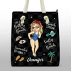 Beach Days And Best Friends Forever - Bestie Personalized Custom Beach Bag - Summer Vacation Gift For Best Friends, BFF, Sisters