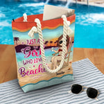 Custom Name Beach Lover Gifts for Women - Personalized Beach Bag