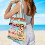 Custom Name Beach Lover Gifts for Women - Personalized Beach Bag