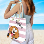 Custom Name Dog Beach Gifts - Personalized Beach Bag