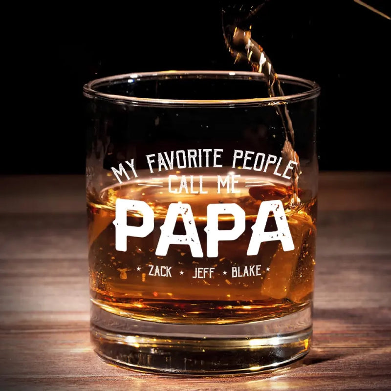 Daddy Needs Whiskey - Family Personalized Custom Whiskey Glass - Gift For Dad, Grandpa