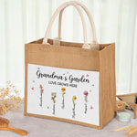 Grandma's Garden Floral Gifts for Grandma - Jute Tote Bag