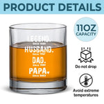 Custom Family Title and Year Gifts for Dad - Personalized Whiskey Glass