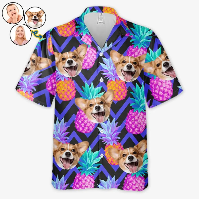 Custom Corgi Pineapple Gifts for Dog Lovers - Personalized Hawaiian Shirt
