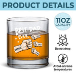 Custom Name Best Dad Ever Gifts for Dad - Personalized Whiskey Glass