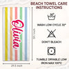 Gone To The Beach - Bestie Personalized Custom Beach Towel - Summer Vacation Gift, Birthday Pool Party Gift For Best Friends, BFF, Sisters