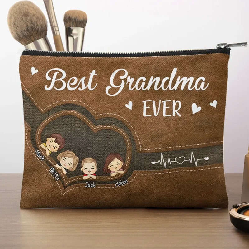 Custom Name Best Grandma Gifts - Personalized Cosmetic Bag