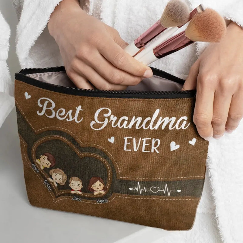 Custom Name Best Grandma Gifts - Personalized Cosmetic Bag