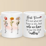 Custom Name Best Friend Flower Gifts - Personalized Mugs