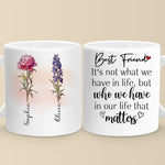 Custom Name Best Friend Flower Gifts - Personalized Mugs