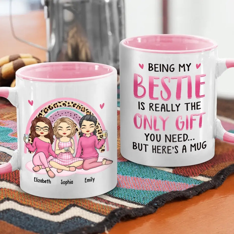 Custom Name Best Friend Gifts for Women - Personalized Accent Mugs