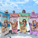 Custom Name Beach Gifts for Women - Personalized Beach Towel