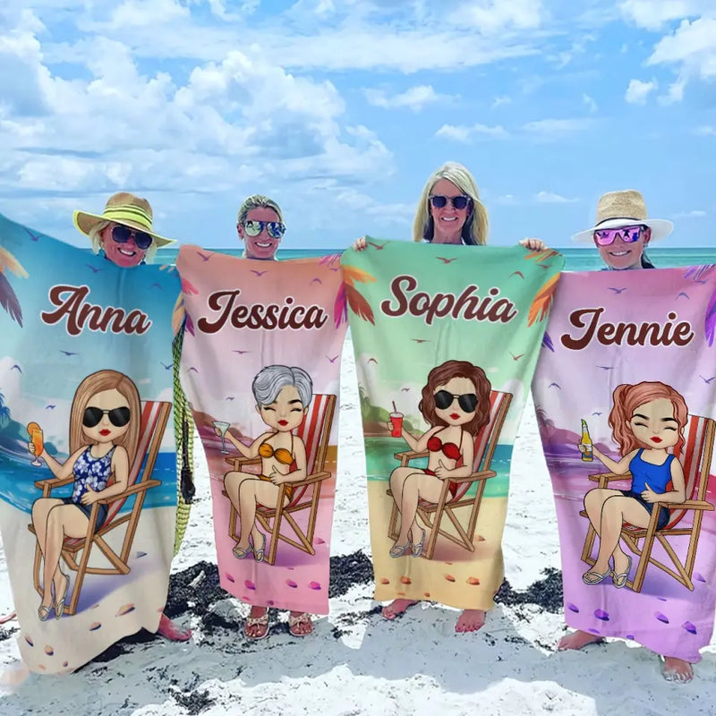 Custom Name Beach Gifts for Women - Personalized Beach Towel