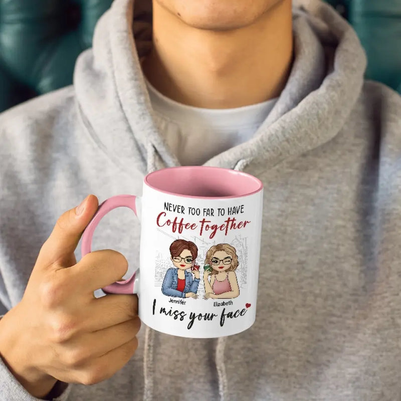 Custom Name Long-Distance Friendship Gifts - Personalized Accent Mugs