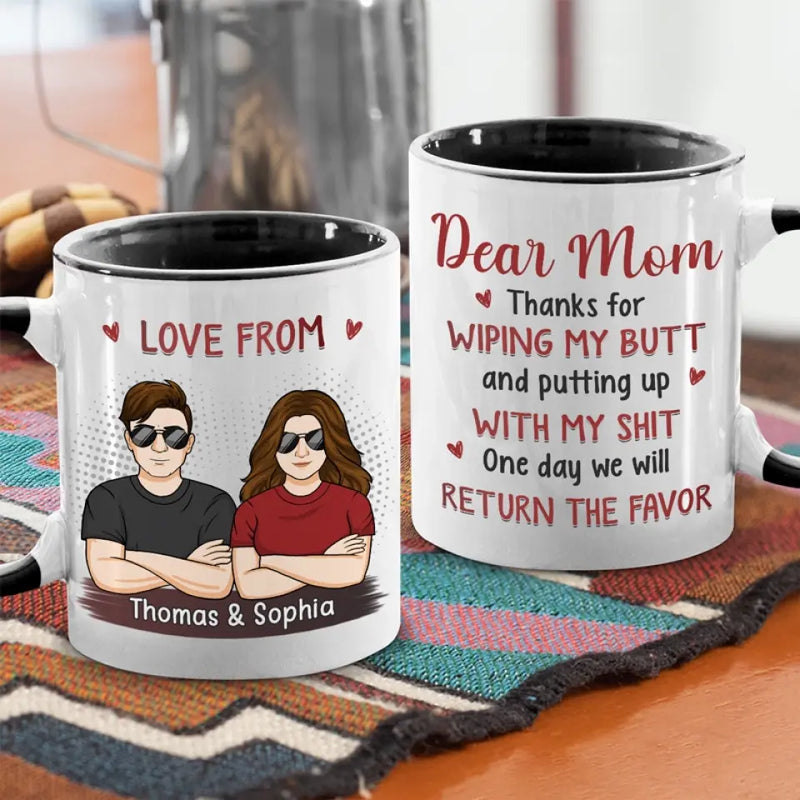 Custom Name Funny Mom Gifts - Personalized Accent Mugs